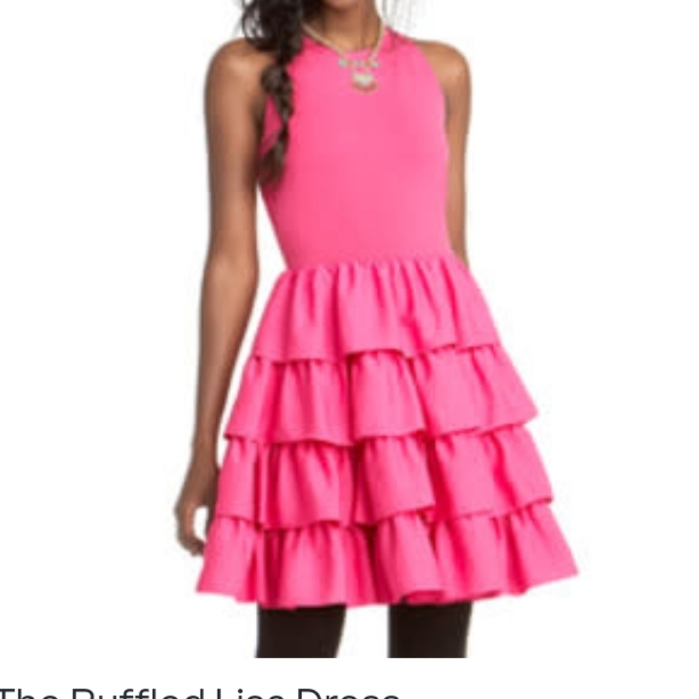 RACHEL RACHEL ROY PINK‎ FRILLY DRESS...SIZE 2